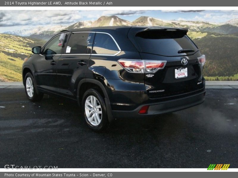 Attitude Black Metallic / Ash 2014 Toyota Highlander LE AWD