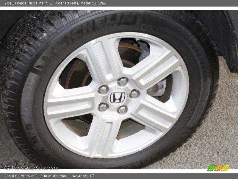 Polished Metal Metallic / Gray 2011 Honda Ridgeline RTL