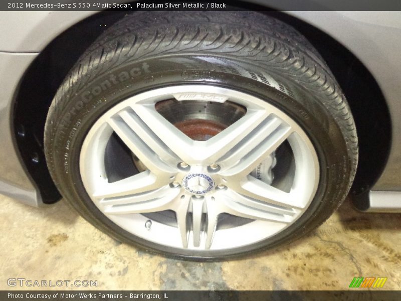 Paladium Silver Metallic / Black 2012 Mercedes-Benz S 550 4Matic Sedan
