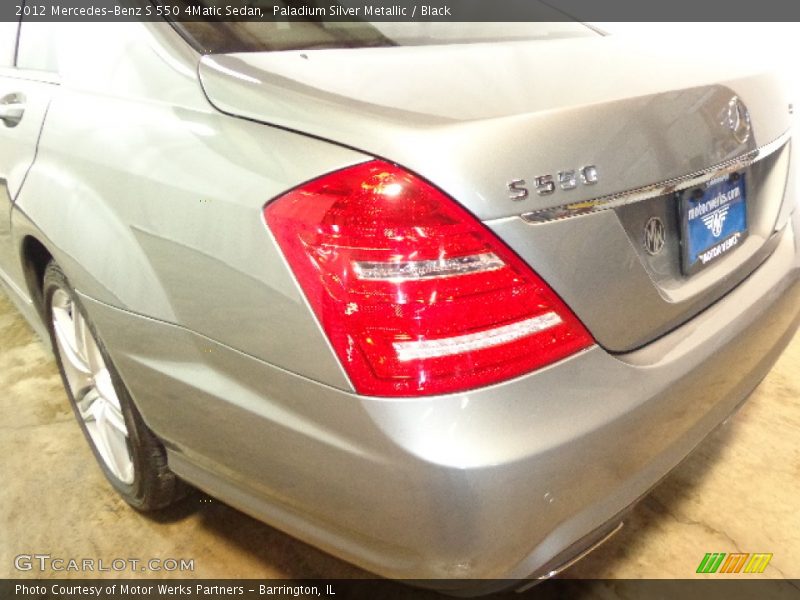 Paladium Silver Metallic / Black 2012 Mercedes-Benz S 550 4Matic Sedan