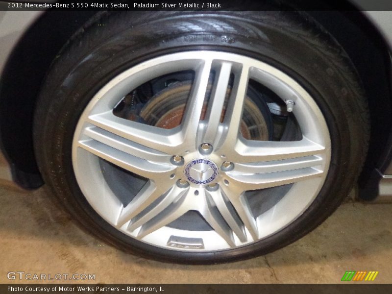 Paladium Silver Metallic / Black 2012 Mercedes-Benz S 550 4Matic Sedan