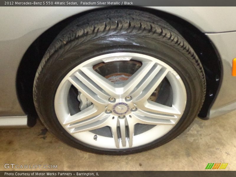 Paladium Silver Metallic / Black 2012 Mercedes-Benz S 550 4Matic Sedan
