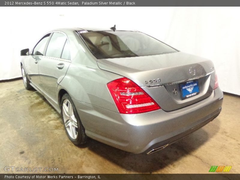 Paladium Silver Metallic / Black 2012 Mercedes-Benz S 550 4Matic Sedan