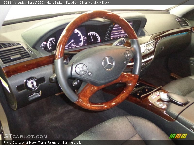 Paladium Silver Metallic / Black 2012 Mercedes-Benz S 550 4Matic Sedan