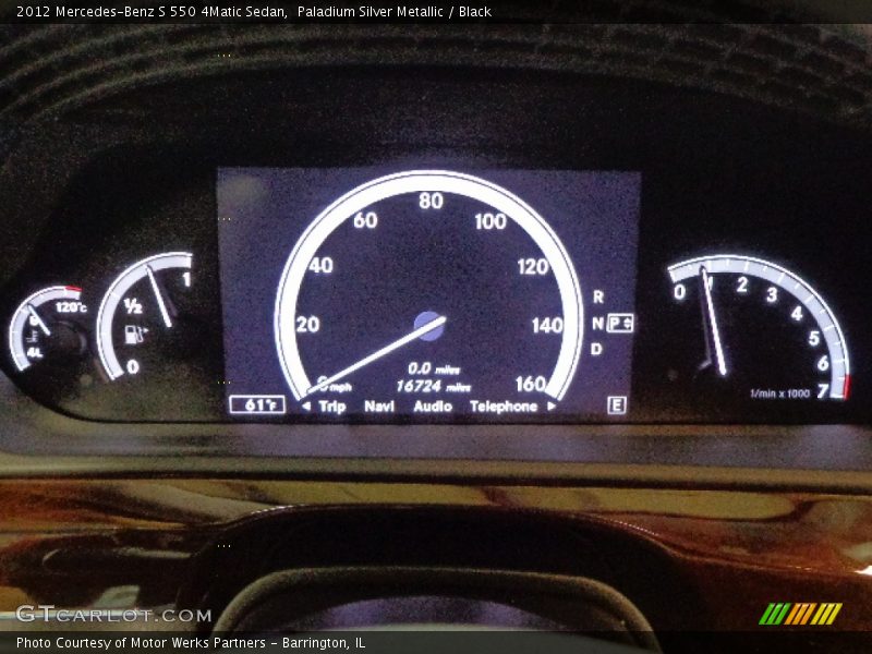 Paladium Silver Metallic / Black 2012 Mercedes-Benz S 550 4Matic Sedan