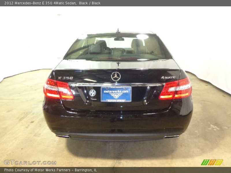 Black / Black 2012 Mercedes-Benz E 350 4Matic Sedan