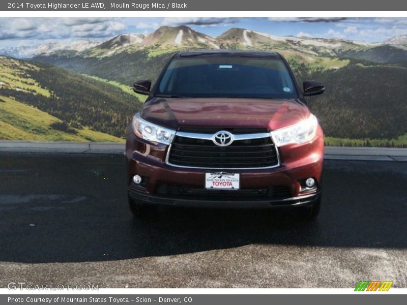 Moulin Rouge Mica / Black 2014 Toyota Highlander LE AWD