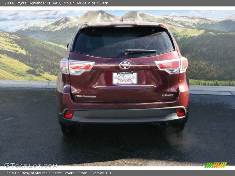 Moulin Rouge Mica / Black 2014 Toyota Highlander LE AWD