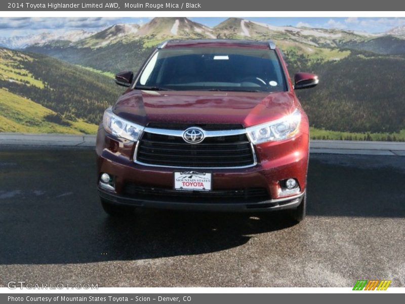 Moulin Rouge Mica / Black 2014 Toyota Highlander Limited AWD