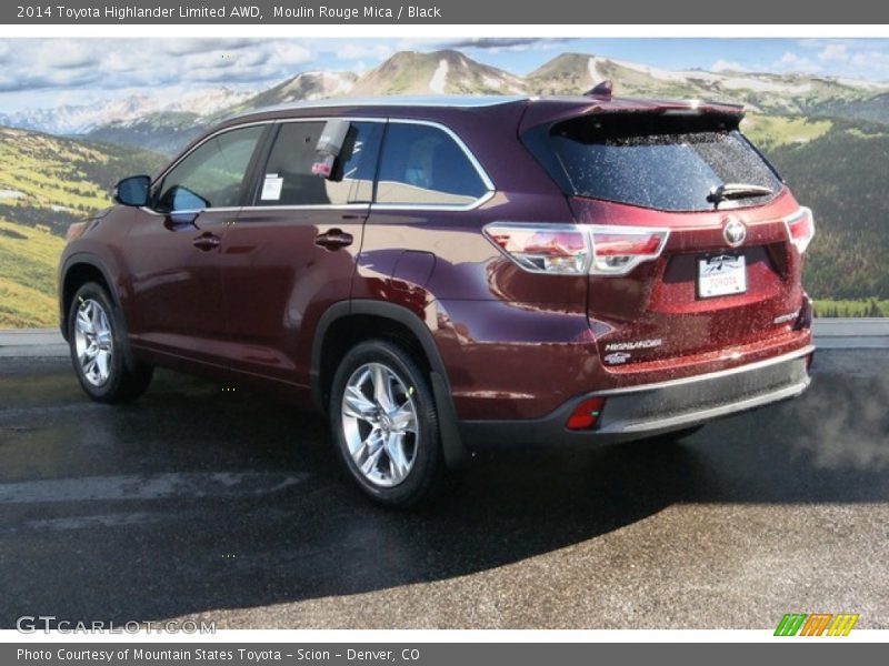 Moulin Rouge Mica / Black 2014 Toyota Highlander Limited AWD