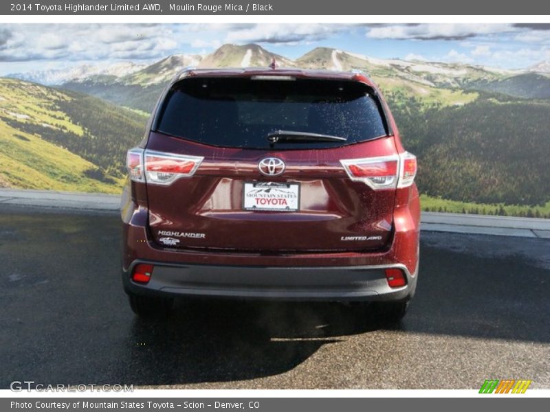 Moulin Rouge Mica / Black 2014 Toyota Highlander Limited AWD