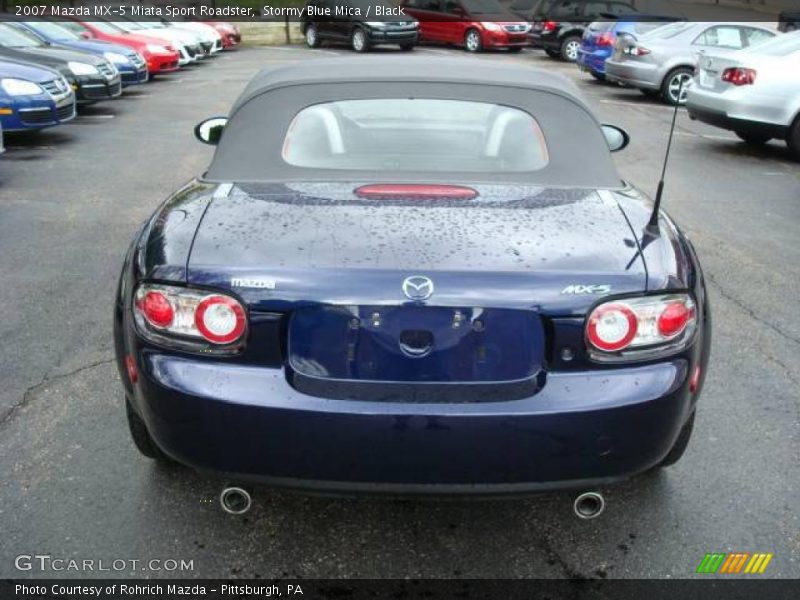 Stormy Blue Mica / Black 2007 Mazda MX-5 Miata Sport Roadster