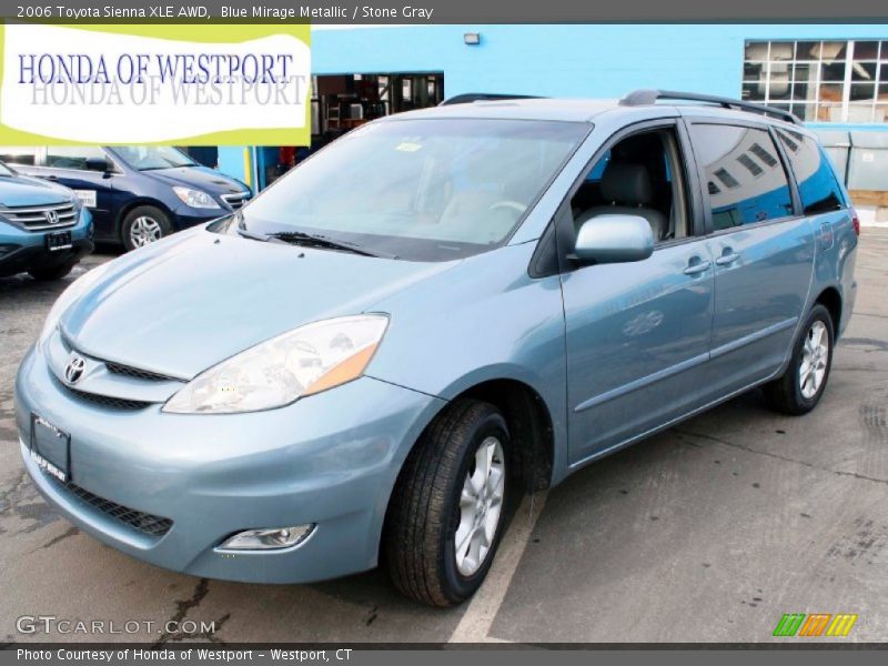 Blue Mirage Metallic / Stone Gray 2006 Toyota Sienna XLE AWD
