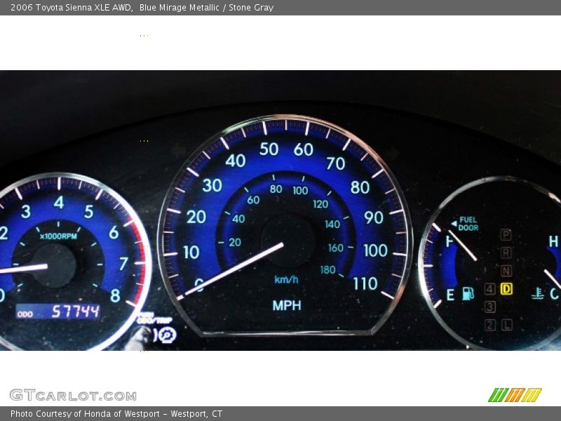 Blue Mirage Metallic / Stone Gray 2006 Toyota Sienna XLE AWD