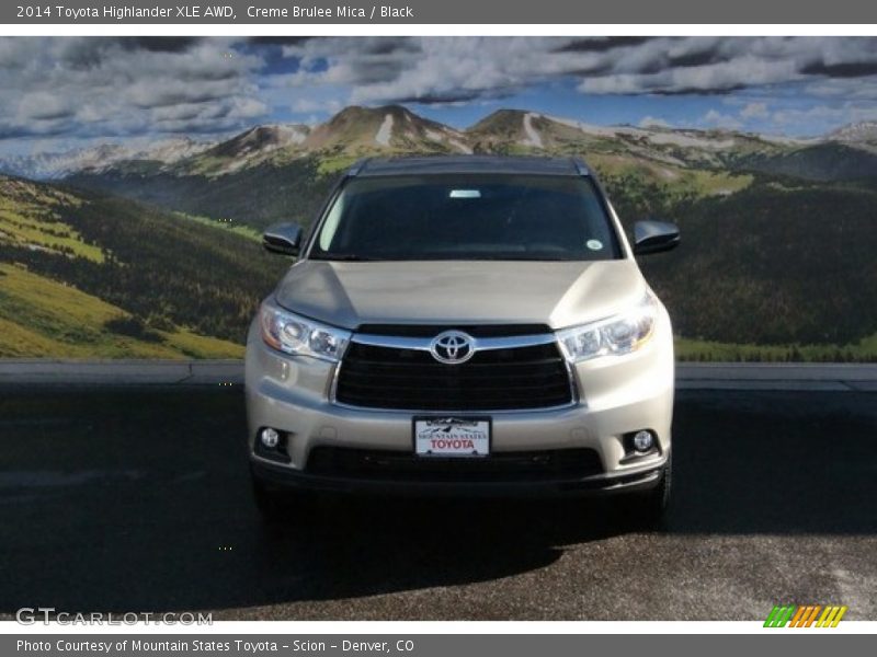 Creme Brulee Mica / Black 2014 Toyota Highlander XLE AWD