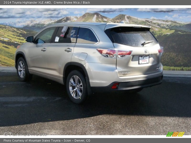 Creme Brulee Mica / Black 2014 Toyota Highlander XLE AWD