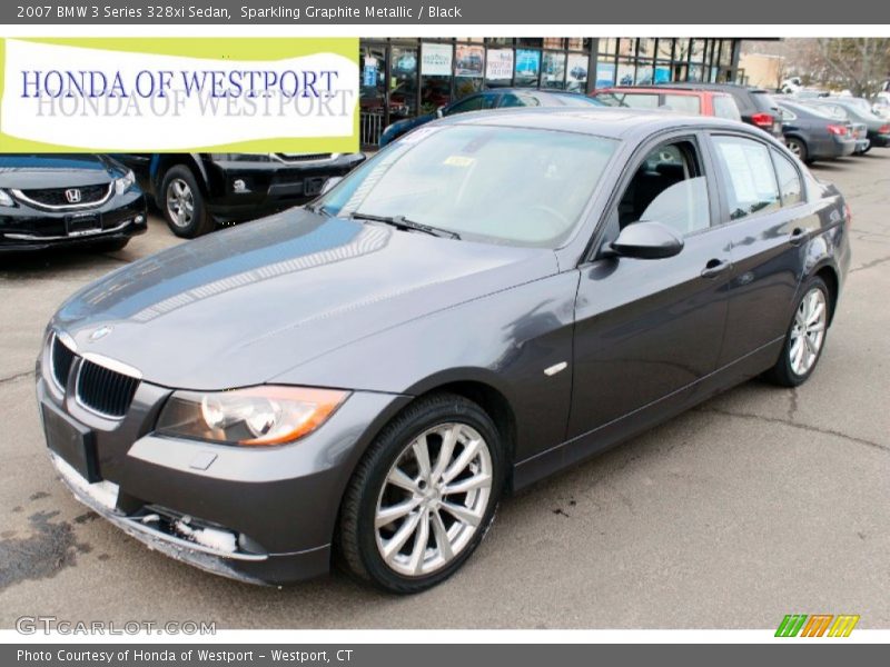 Sparkling Graphite Metallic / Black 2007 BMW 3 Series 328xi Sedan