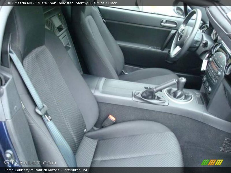 Stormy Blue Mica / Black 2007 Mazda MX-5 Miata Sport Roadster