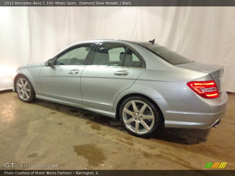 Diamond Silver Metallic / Black 2013 Mercedes-Benz C 300 4Matic Sport