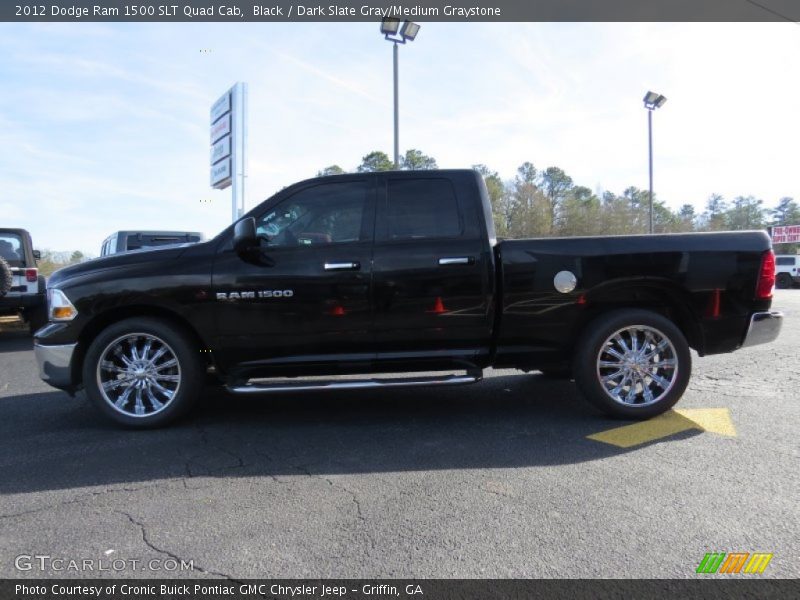 Black / Dark Slate Gray/Medium Graystone 2012 Dodge Ram 1500 SLT Quad Cab