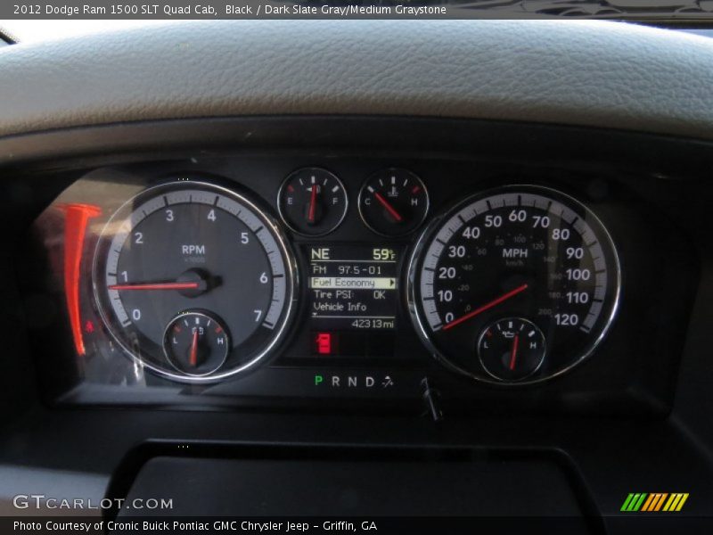 Black / Dark Slate Gray/Medium Graystone 2012 Dodge Ram 1500 SLT Quad Cab