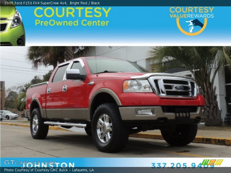 Bright Red / Black 2005 Ford F150 FX4 SuperCrew 4x4