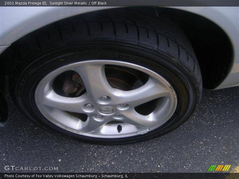 Sunlight Silver Metallic / Off Black 2001 Mazda Protege ES