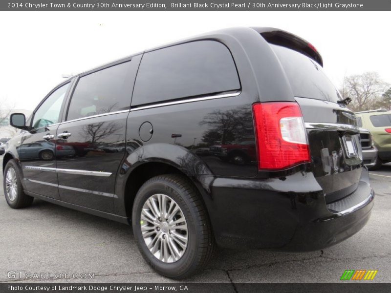 Brilliant Black Crystal Pearl / 30th Anniversary Black/Light Graystone 2014 Chrysler Town & Country 30th Anniversary Edition