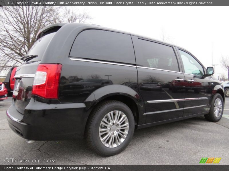 Brilliant Black Crystal Pearl / 30th Anniversary Black/Light Graystone 2014 Chrysler Town & Country 30th Anniversary Edition