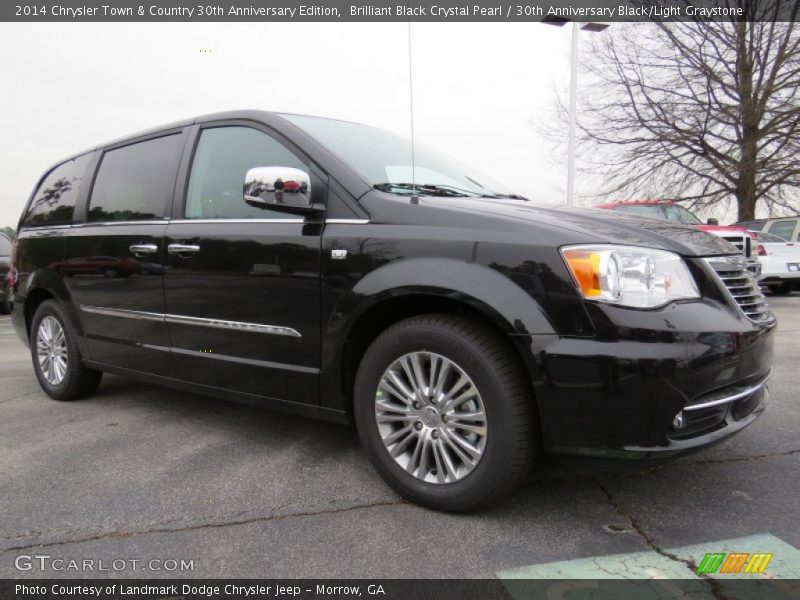 Brilliant Black Crystal Pearl / 30th Anniversary Black/Light Graystone 2014 Chrysler Town & Country 30th Anniversary Edition