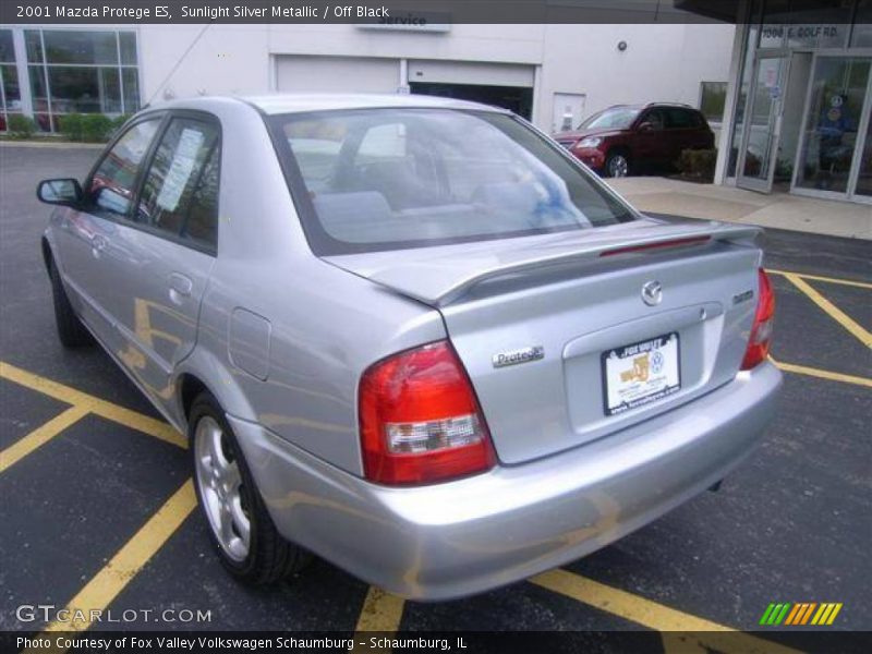 Sunlight Silver Metallic / Off Black 2001 Mazda Protege ES