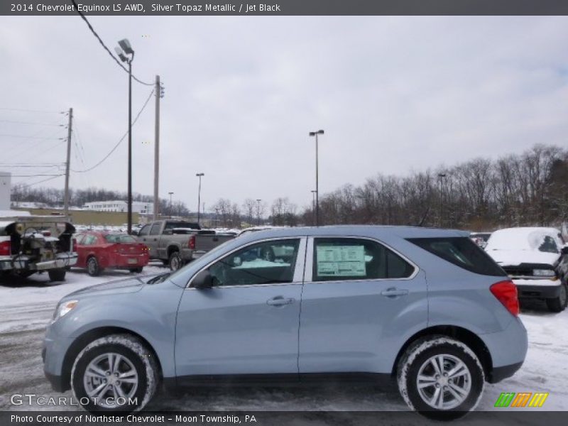 Silver Topaz Metallic / Jet Black 2014 Chevrolet Equinox LS AWD