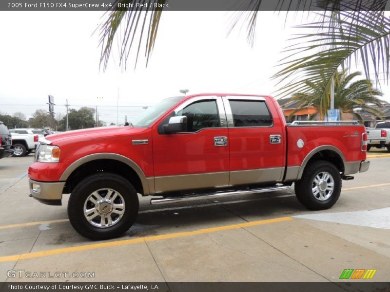 Bright Red / Black 2005 Ford F150 FX4 SuperCrew 4x4