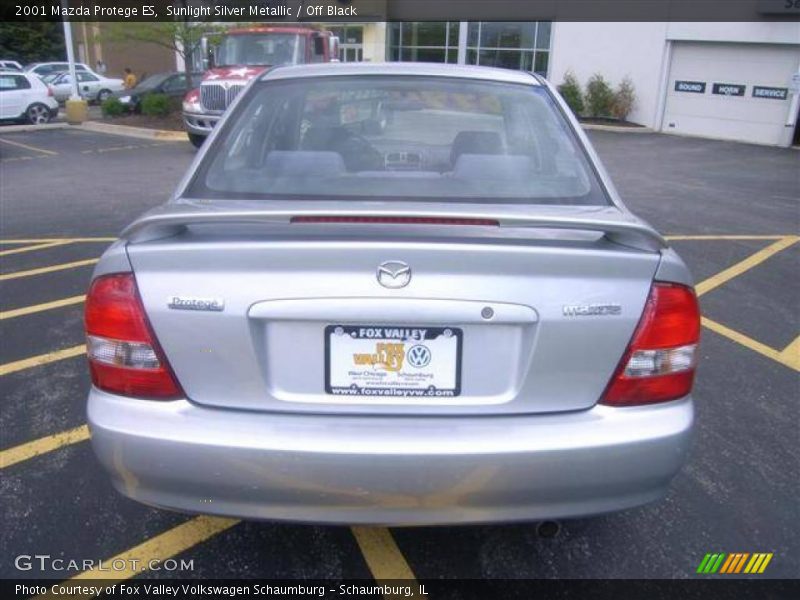 Sunlight Silver Metallic / Off Black 2001 Mazda Protege ES