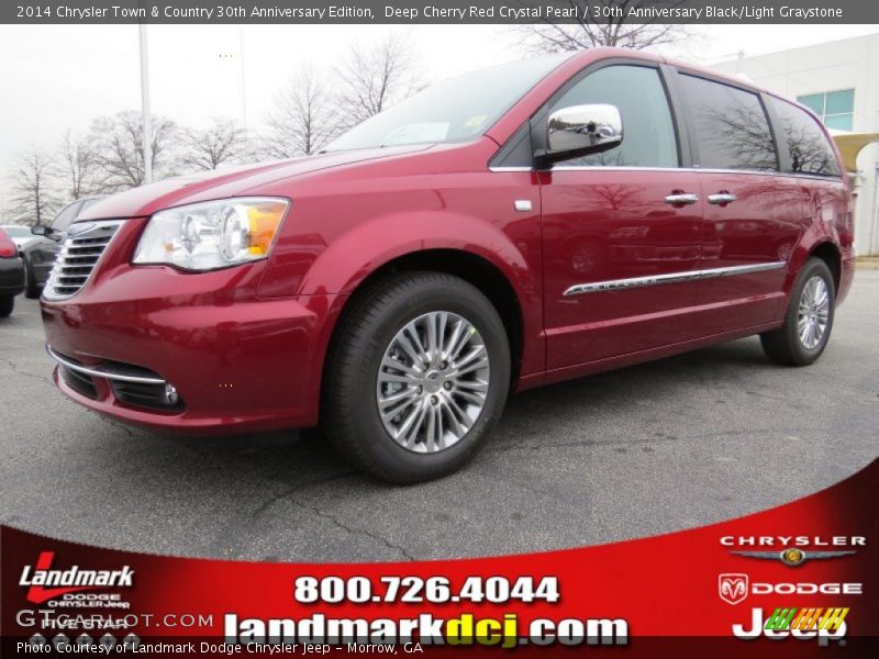 Deep Cherry Red Crystal Pearl / 30th Anniversary Black/Light Graystone 2014 Chrysler Town & Country 30th Anniversary Edition