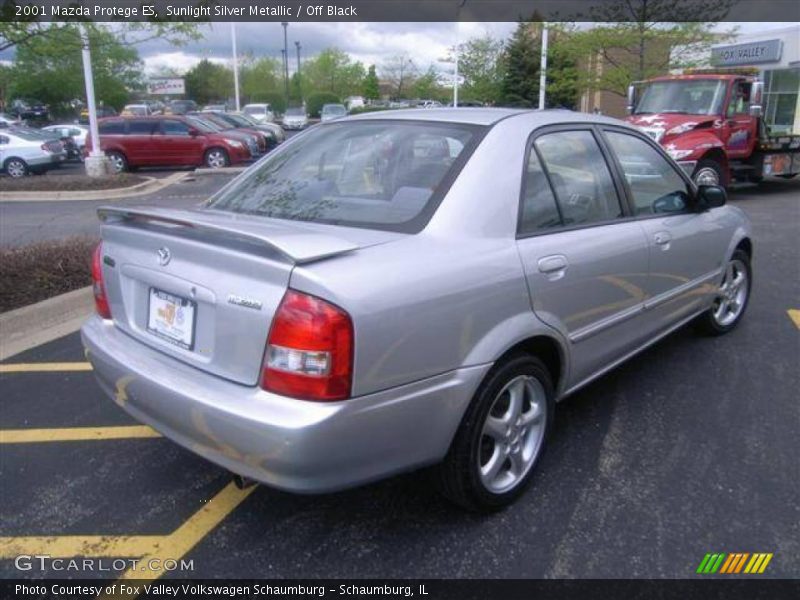 Sunlight Silver Metallic / Off Black 2001 Mazda Protege ES