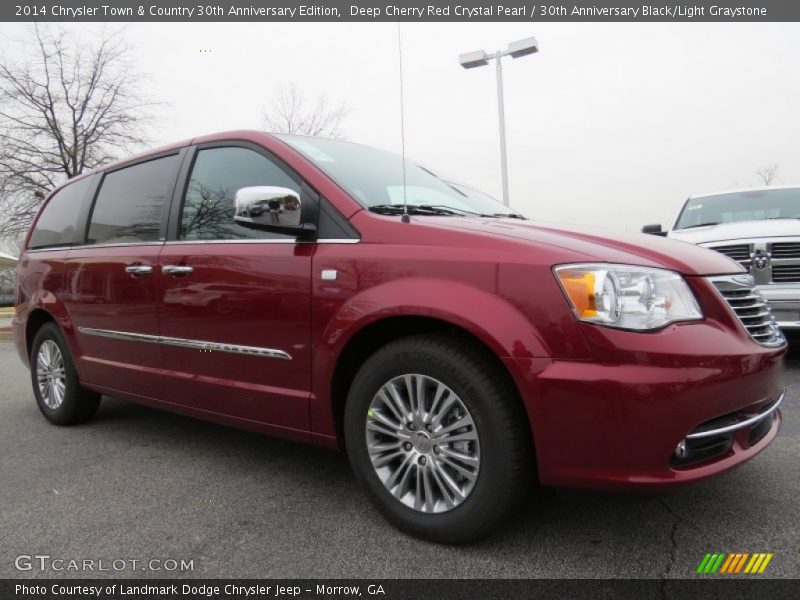 Deep Cherry Red Crystal Pearl / 30th Anniversary Black/Light Graystone 2014 Chrysler Town & Country 30th Anniversary Edition