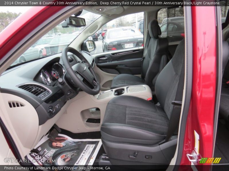 Deep Cherry Red Crystal Pearl / 30th Anniversary Black/Light Graystone 2014 Chrysler Town & Country 30th Anniversary Edition