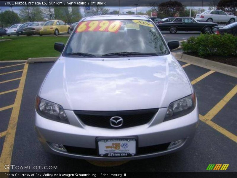 Sunlight Silver Metallic / Off Black 2001 Mazda Protege ES