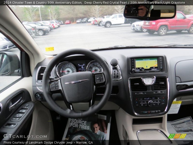 Deep Cherry Red Crystal Pearl / 30th Anniversary Black/Light Graystone 2014 Chrysler Town & Country 30th Anniversary Edition