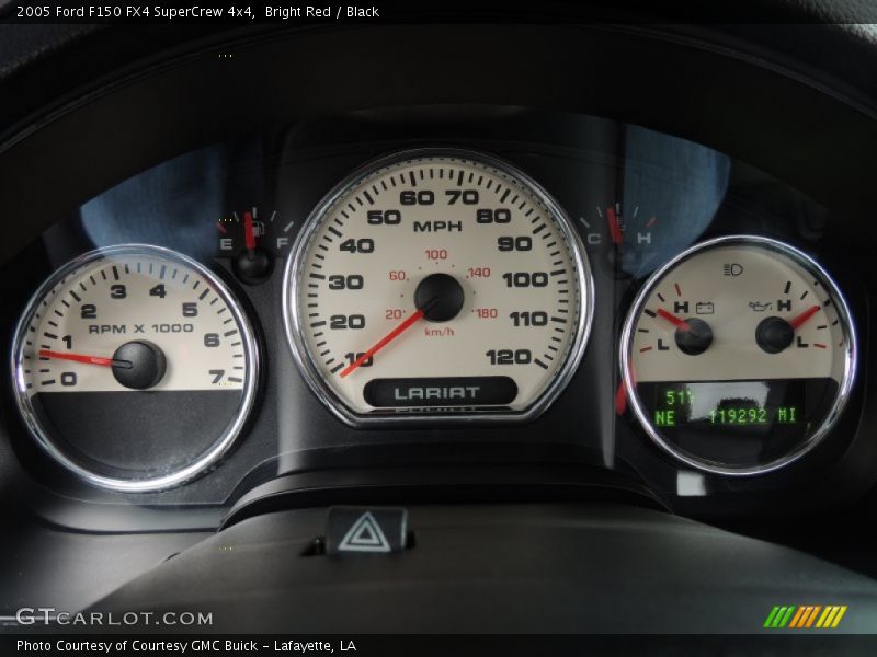 Bright Red / Black 2005 Ford F150 FX4 SuperCrew 4x4