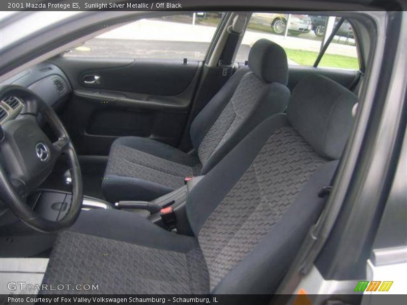 Sunlight Silver Metallic / Off Black 2001 Mazda Protege ES