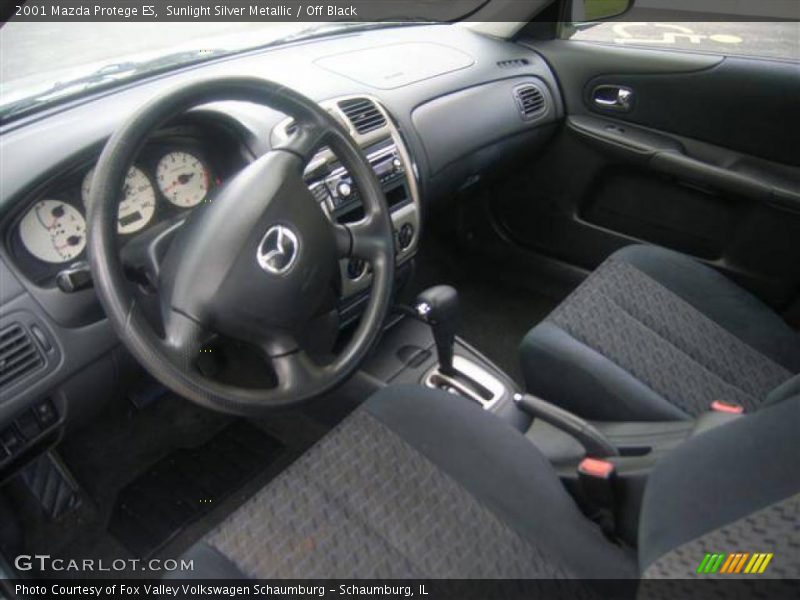 Sunlight Silver Metallic / Off Black 2001 Mazda Protege ES