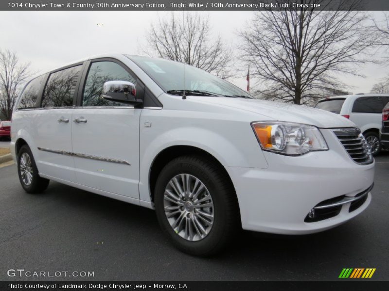 Bright White / 30th Anniversary Black/Light Graystone 2014 Chrysler Town & Country 30th Anniversary Edition
