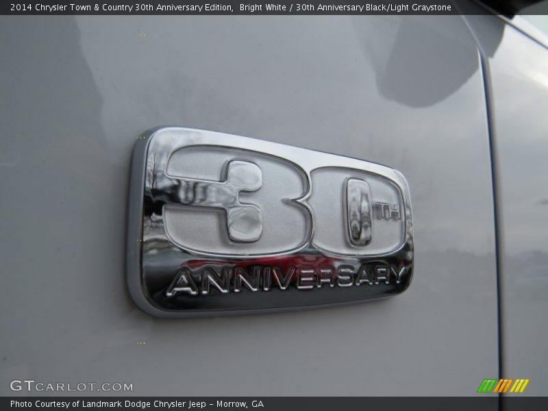 Bright White / 30th Anniversary Black/Light Graystone 2014 Chrysler Town & Country 30th Anniversary Edition