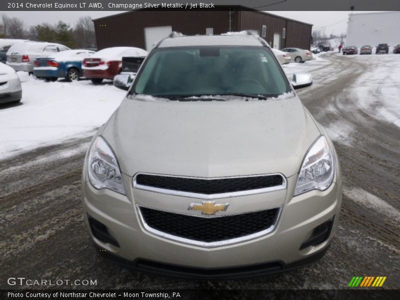 Champagne Silver Metallic / Jet Black 2014 Chevrolet Equinox LT AWD