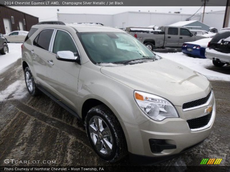 Champagne Silver Metallic / Jet Black 2014 Chevrolet Equinox LT AWD