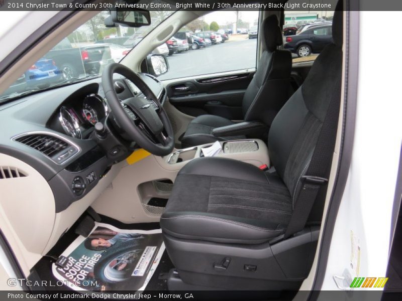 Bright White / 30th Anniversary Black/Light Graystone 2014 Chrysler Town & Country 30th Anniversary Edition