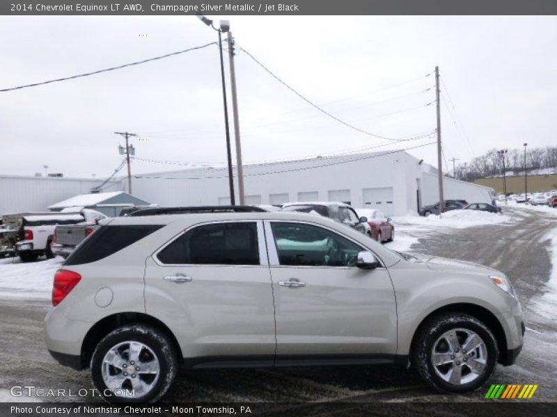 Champagne Silver Metallic / Jet Black 2014 Chevrolet Equinox LT AWD