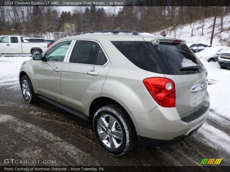 Champagne Silver Metallic / Jet Black 2014 Chevrolet Equinox LT AWD